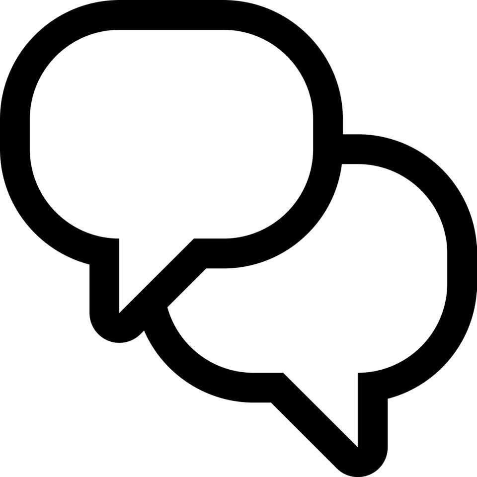 A pair of speech bubbles